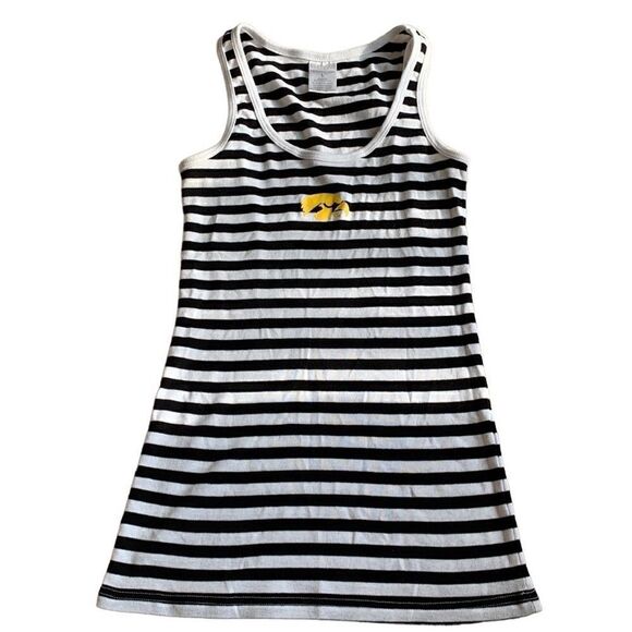 IOWA HAWKEYES vintage tailgate tank top‎ black striped size women’s large - Picture 1 of 6